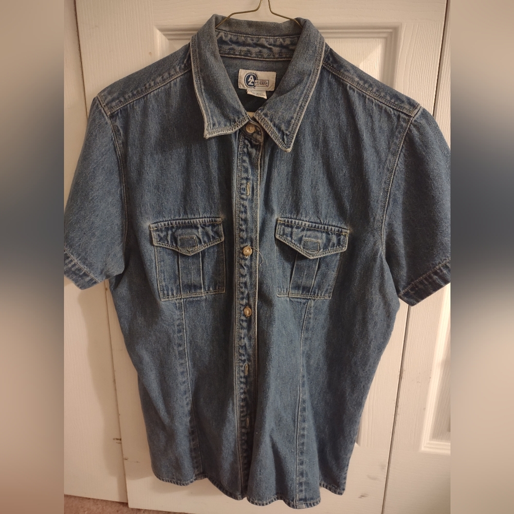 Arizona Blue Casual Button Down Shirt. Size XL